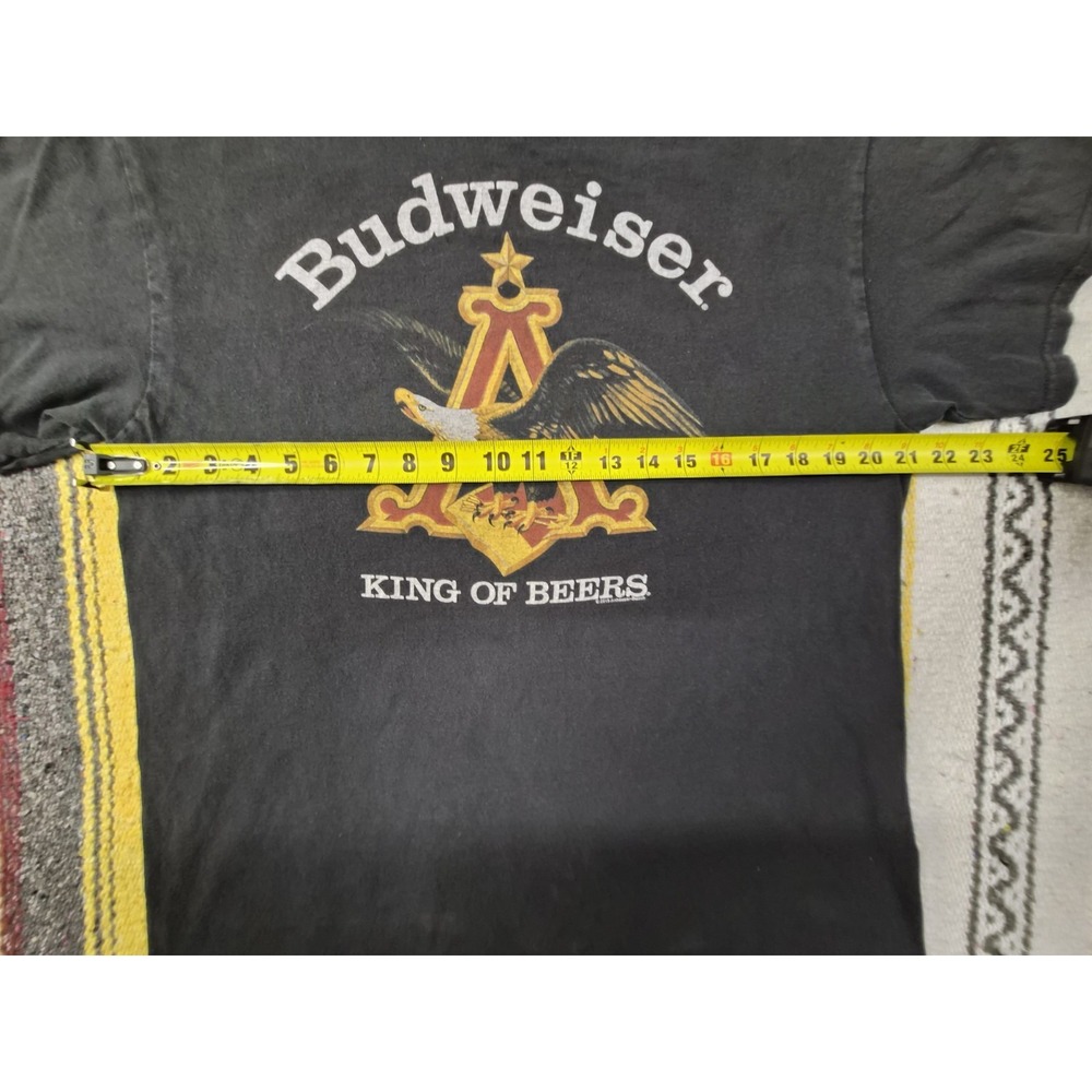Vintage Budweiser King of Beers Black T-Shirt Size M Breweriana Beer Theme Tee - Picture 5 of 10